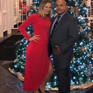 EUC - Express - Asymmetrical Red Dress - Small